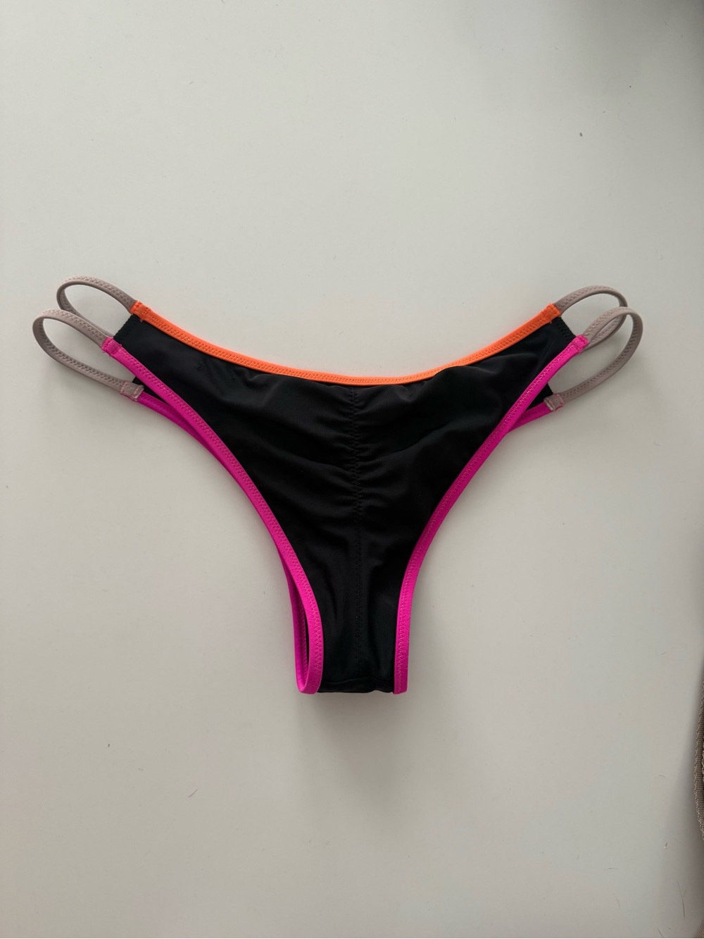 VS itsy black pink orange swim bikini bottoms size small